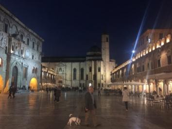 Arriving in Ascoli Piceno at night